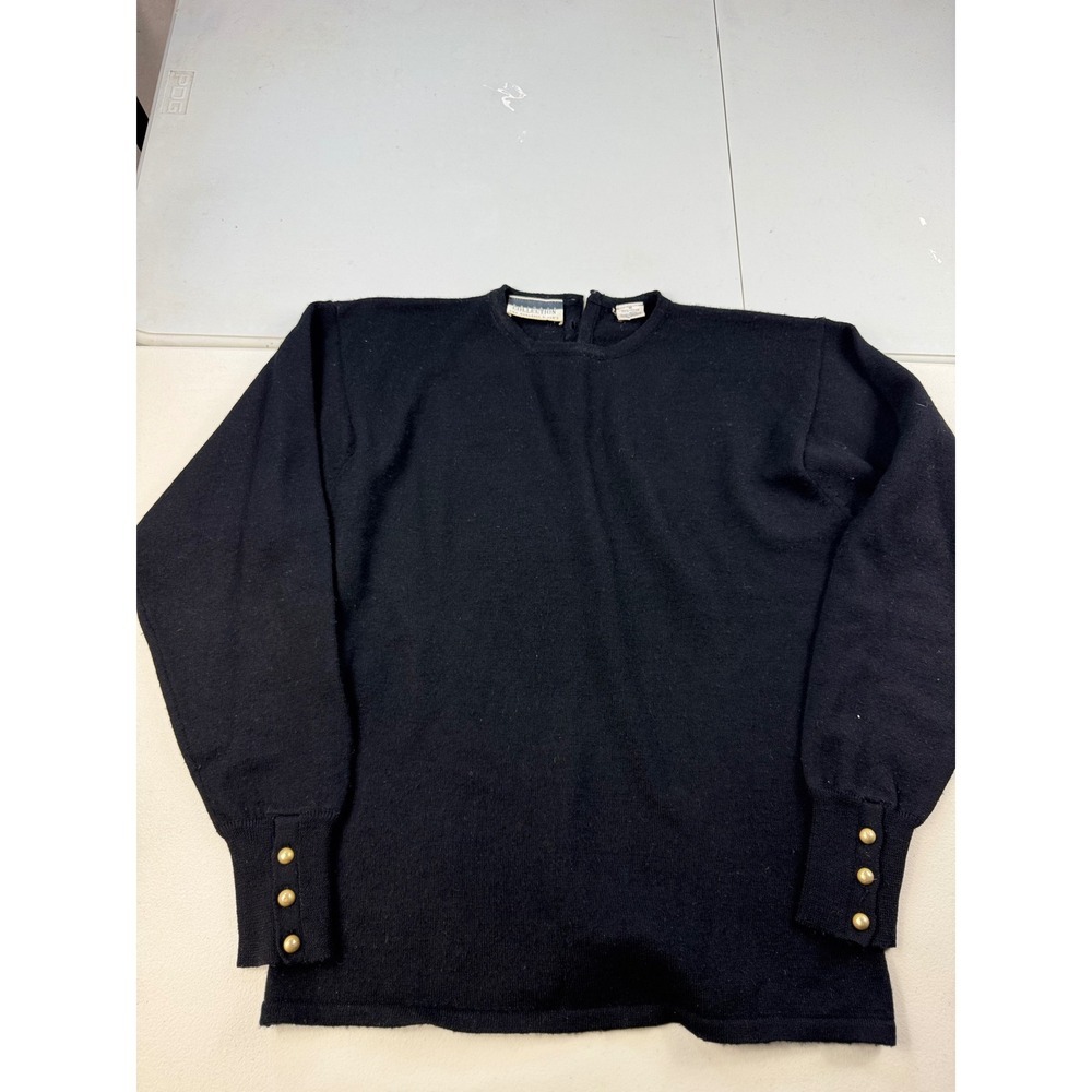 Private Collection Marshall Fields Merino Wool Top Gold Button Detail - Picture 4 of 10